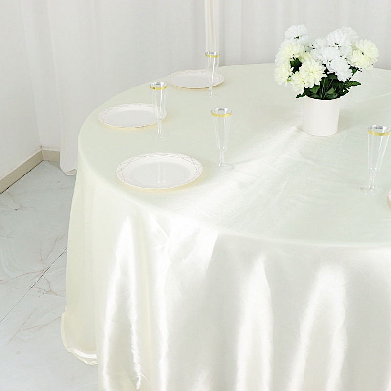 132 in Satin Round TABLECLOTH Wedding Party Event Reception Decorations Supplies - Picture 60 of 97