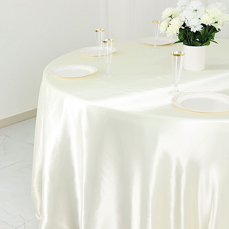 132 in Satin Round TABLECLOTH Wedding Party Event Reception Decorations Supplies - Picture 61 of 97