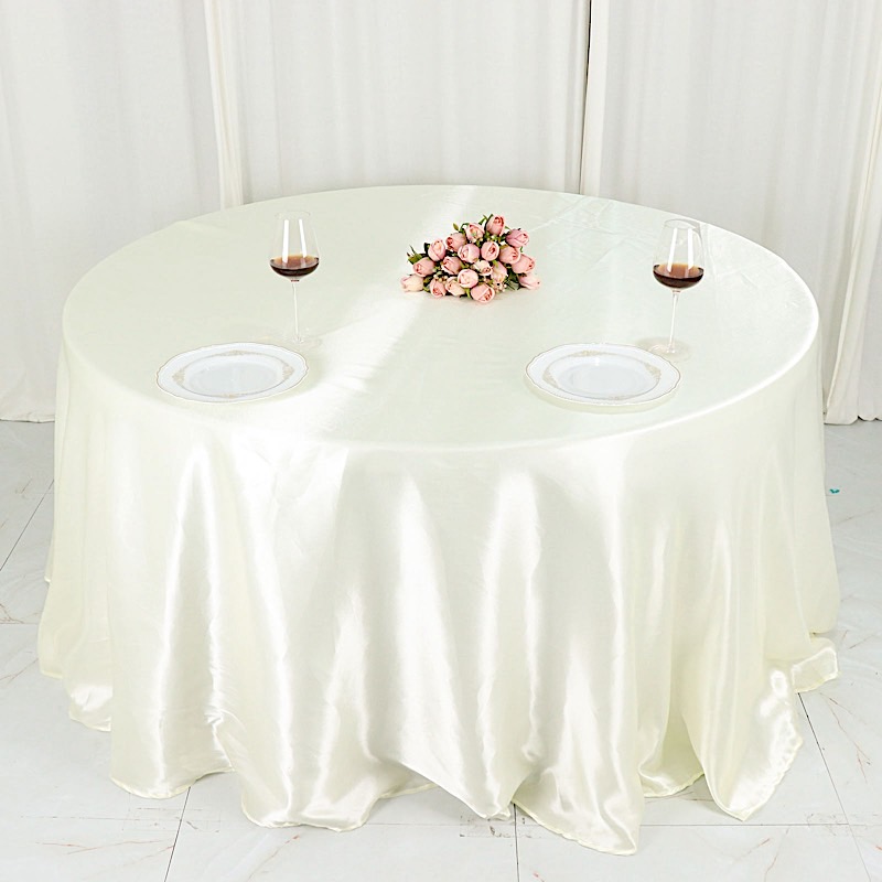 132 in Satin Round TABLECLOTH Wedding Party Event Reception Decorations Supplies - Picture 62 of 97