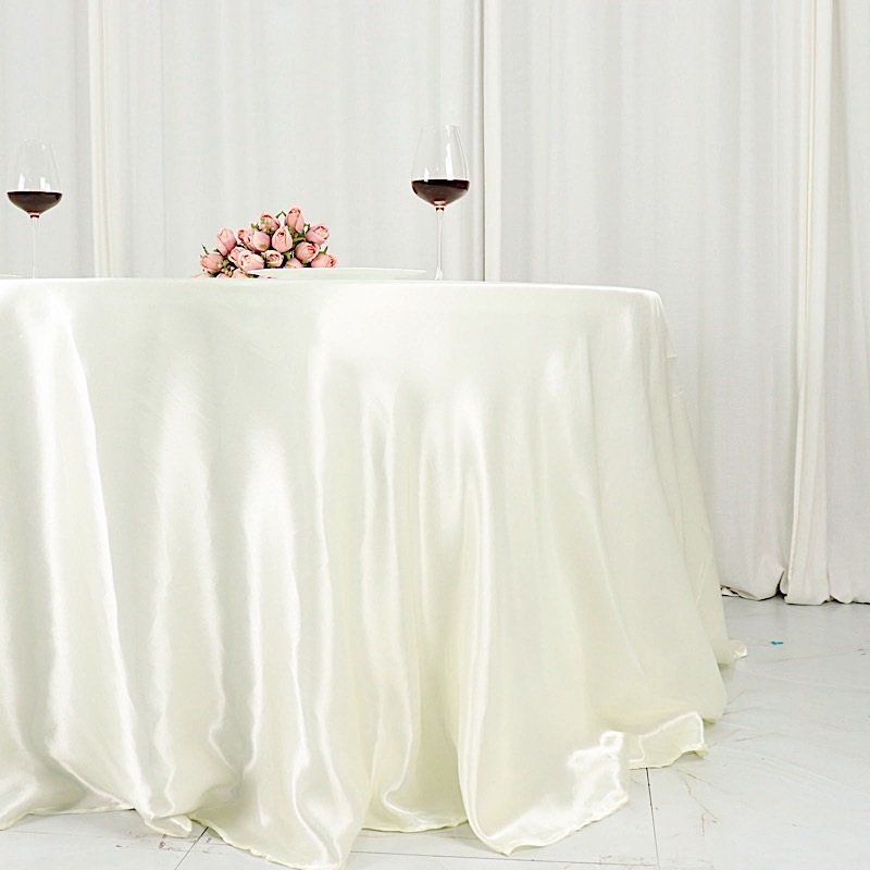 132 in Satin Round TABLECLOTH Wedding Party Event Reception Decorations Supplies - Picture 63 of 97
