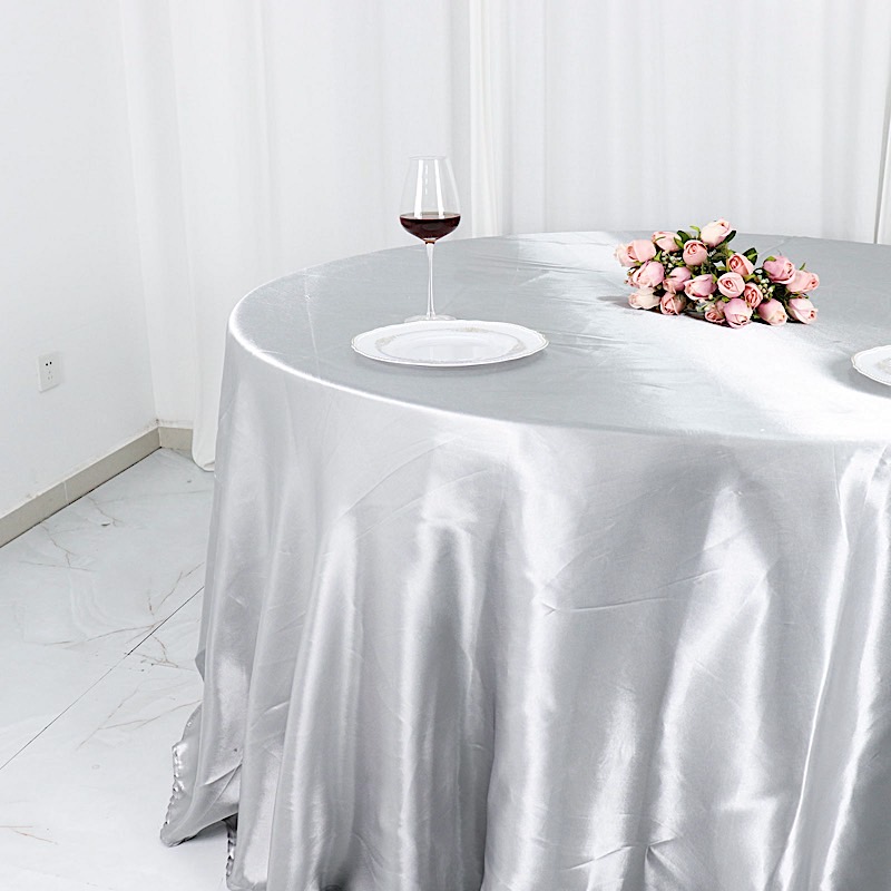 132 in Satin Round TABLECLOTH Wedding Party Event Reception Decorations Supplies - Picture 84 of 97