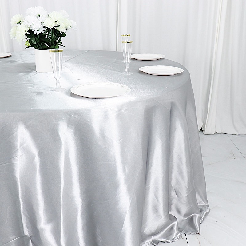 132 in Satin Round TABLECLOTH Wedding Party Event Reception Decorations Supplies - Picture 85 of 97