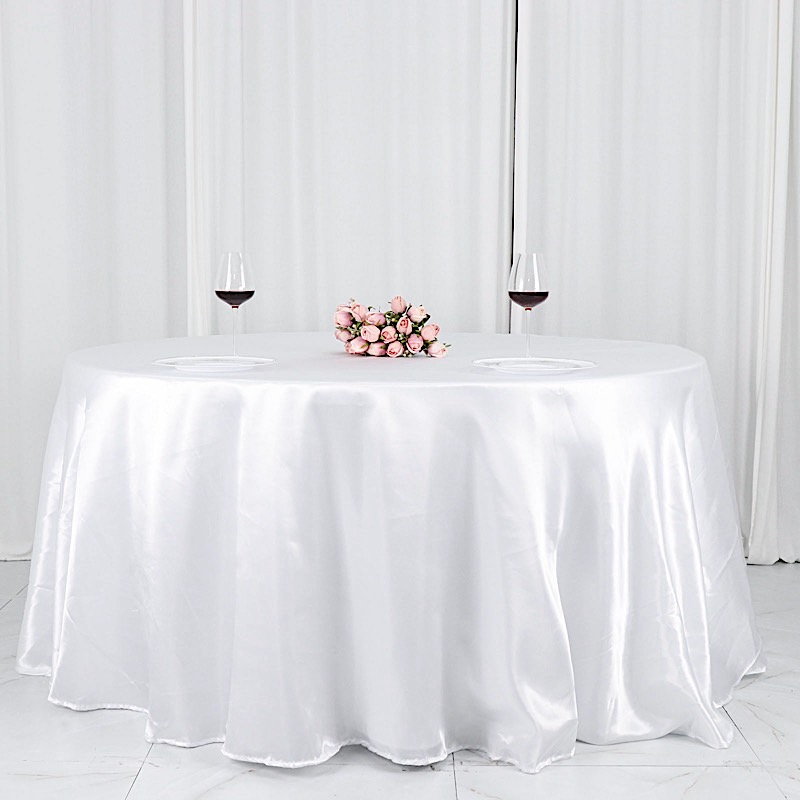 132 in Satin Round TABLECLOTH Wedding Party Event Reception Decorations Supplies - Picture 90 of 97