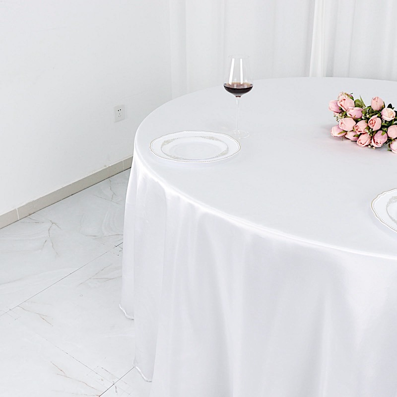 132 in Satin Round TABLECLOTH Wedding Party Event Reception Decorations Supplies - Picture 92 of 97