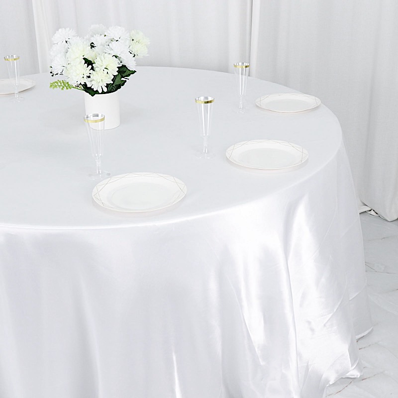 132 in Satin Round TABLECLOTH Wedding Party Event Reception Decorations Supplies - Picture 93 of 97