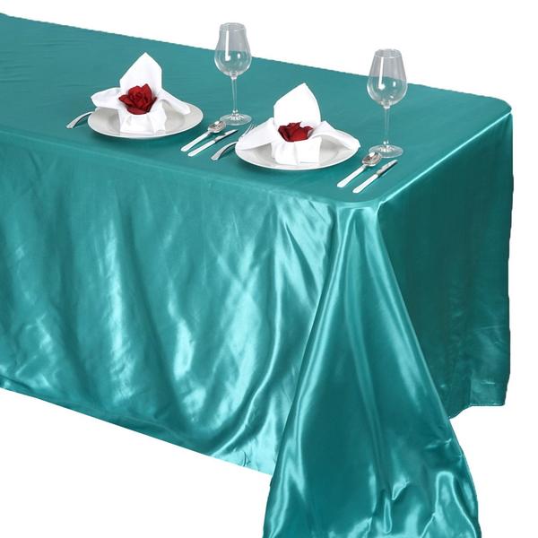 10 pcs 90x132" Satin Rectangular Tablecloths - Free Shipping - Wedding Supplies - 第 215/229 張圖片
