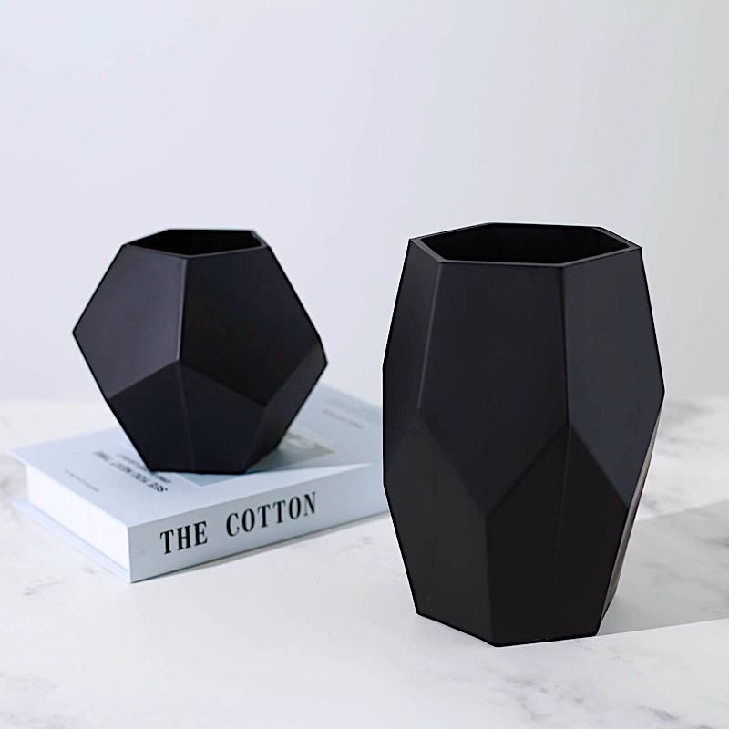 2 Glass Geometric Flower Vases Candle Holders Set Wedding Party Centerpieces - Picture 9 of 26
