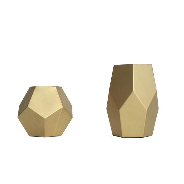 2 Glass Geometric Flower Vases Candle Holders Set Wedding Party Centerpieces - Picture 11 of 26