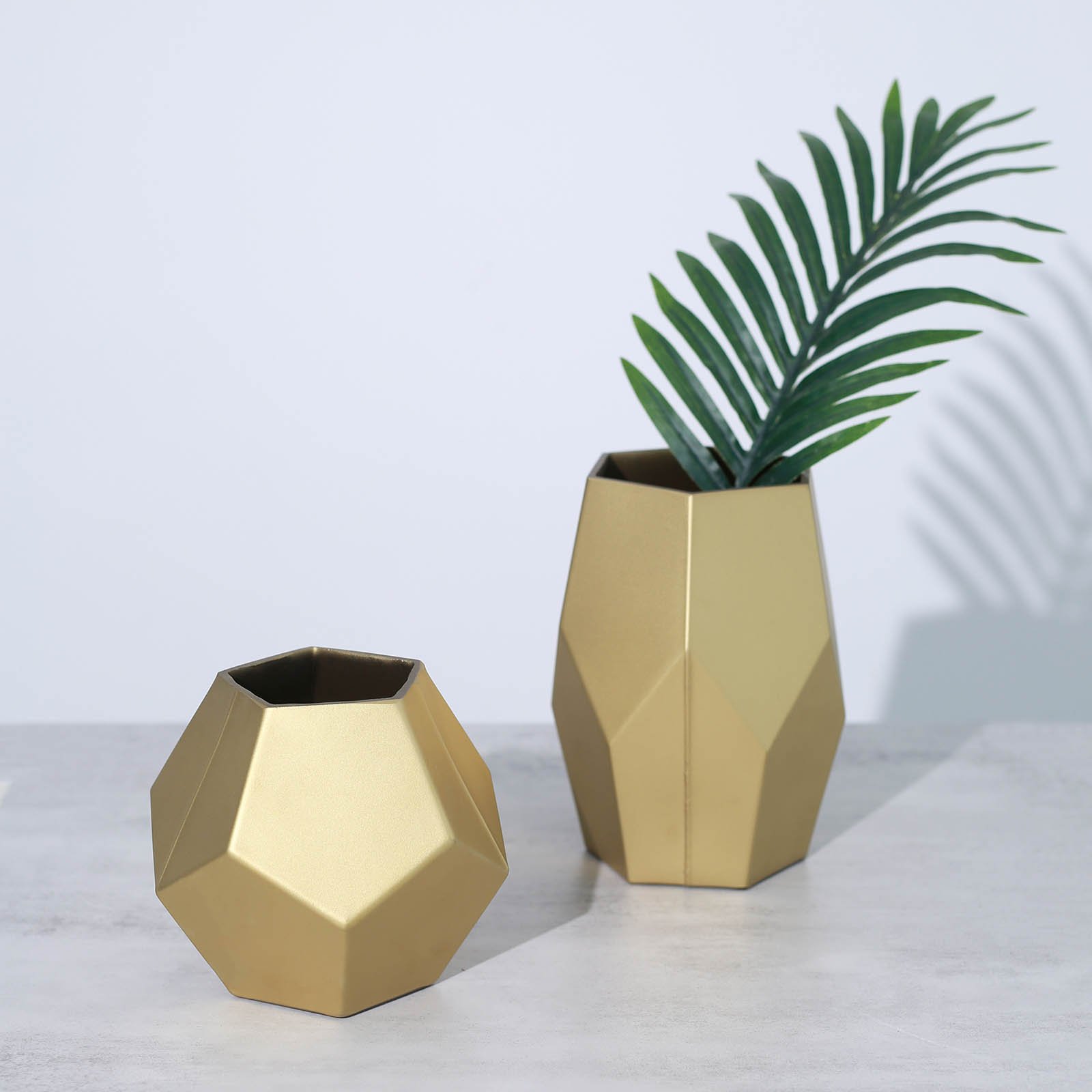 2 Glass Geometric Flower Vases Candle Holders Set Wedding Party Centerpieces - Picture 18 of 26