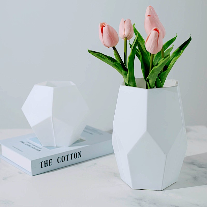 2 Glass Geometric Flower Vases Candle Holders Set Wedding Party Centerpieces - Picture 21 of 26