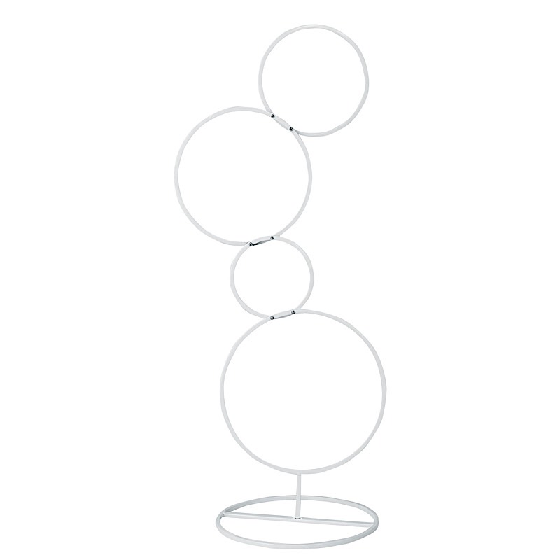Pilar de aros de metal de 3 pies soporte telón de fondo decoración fiesta eventos suministros para el hogar - Imagen 13 de 17
