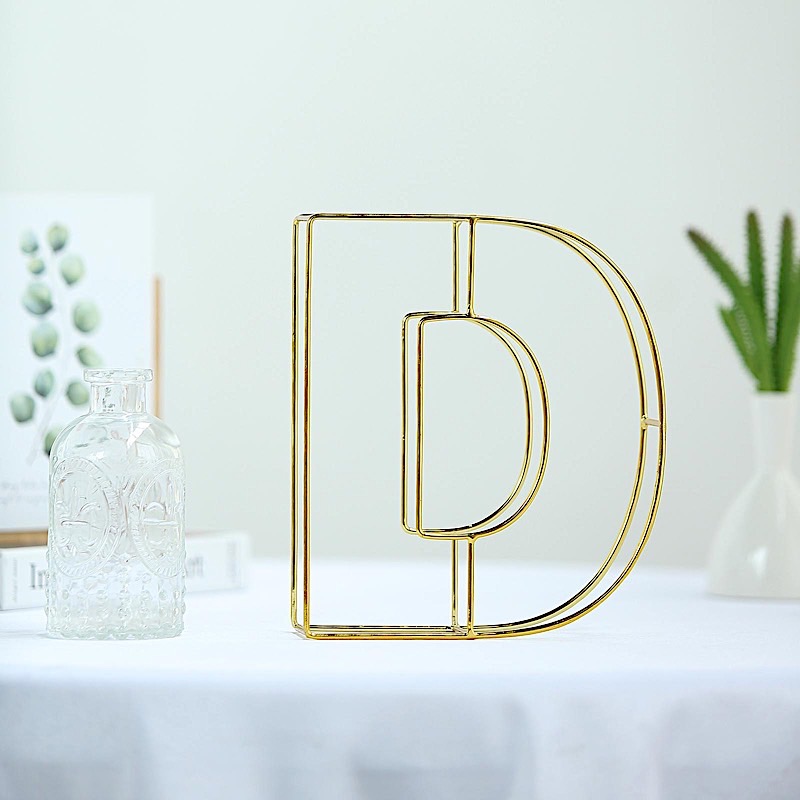 8″ tall 3D Metal Wire Letters Signs Wedding Party Decorations Backdrop Supplies