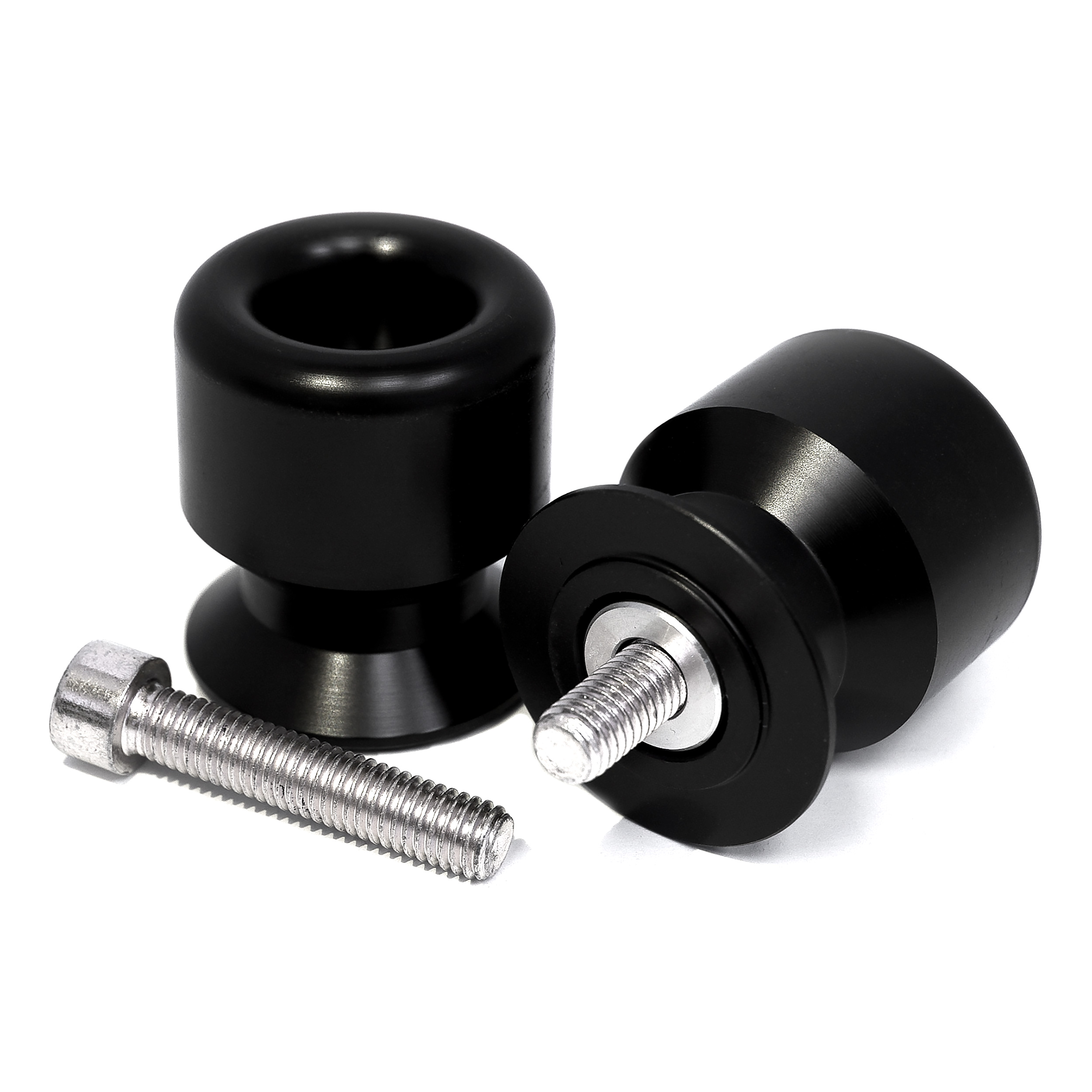 Black Swingarm Spools Sliders Protectors For Suzuki / Honda CBR