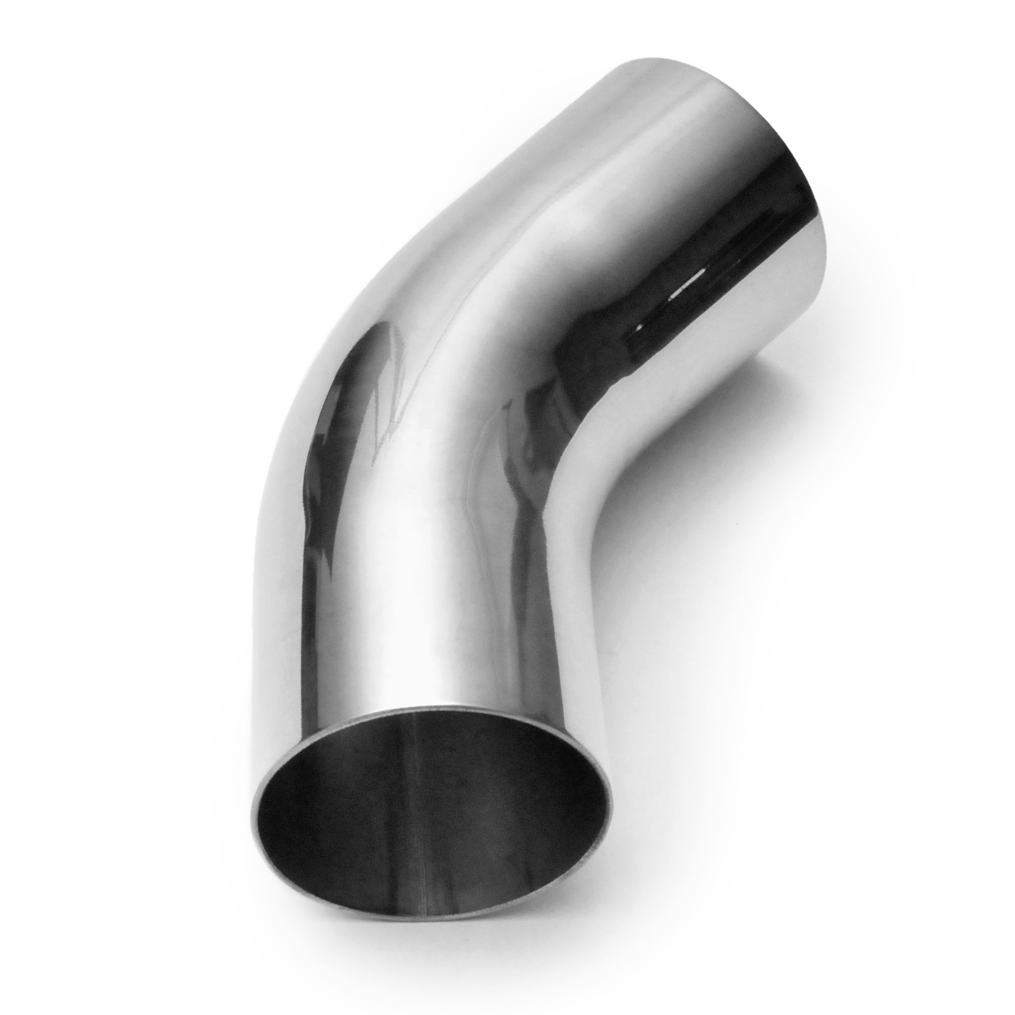 2.5" Elbow Exhaust Pipe Stainless Steel 3.75" Loose Radius 45° Bend 2
