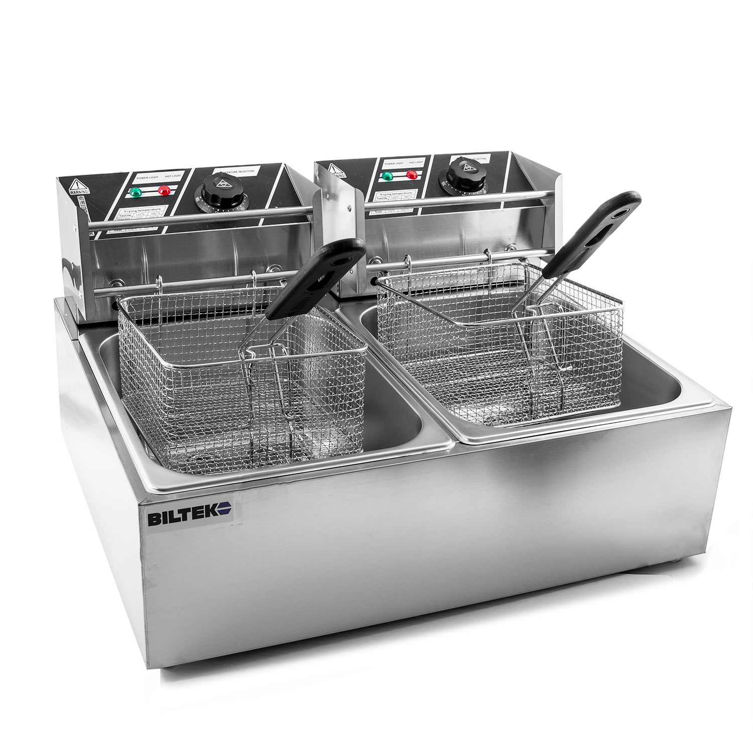 Biltek Double Deep Fryer With Baskets For Hoe Use And Sall Business