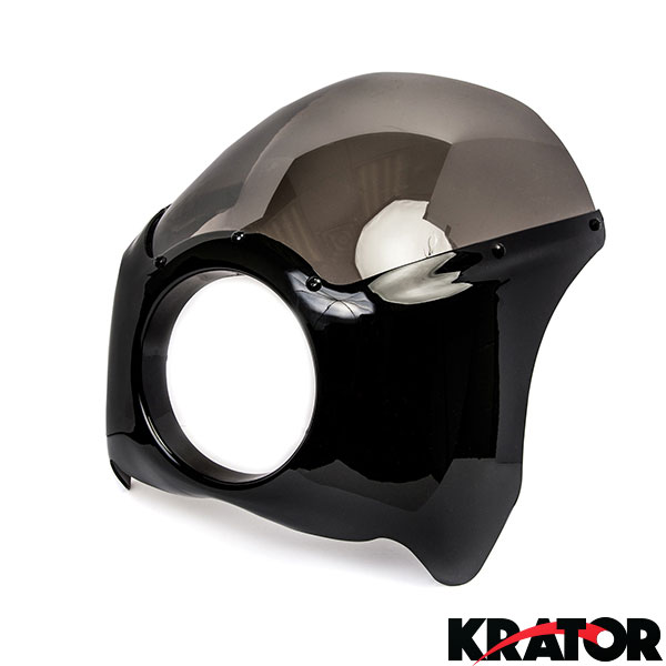 Black /& Smoke Quarter Fairing Windshield for Harley Davidson Narrow Wide Glide