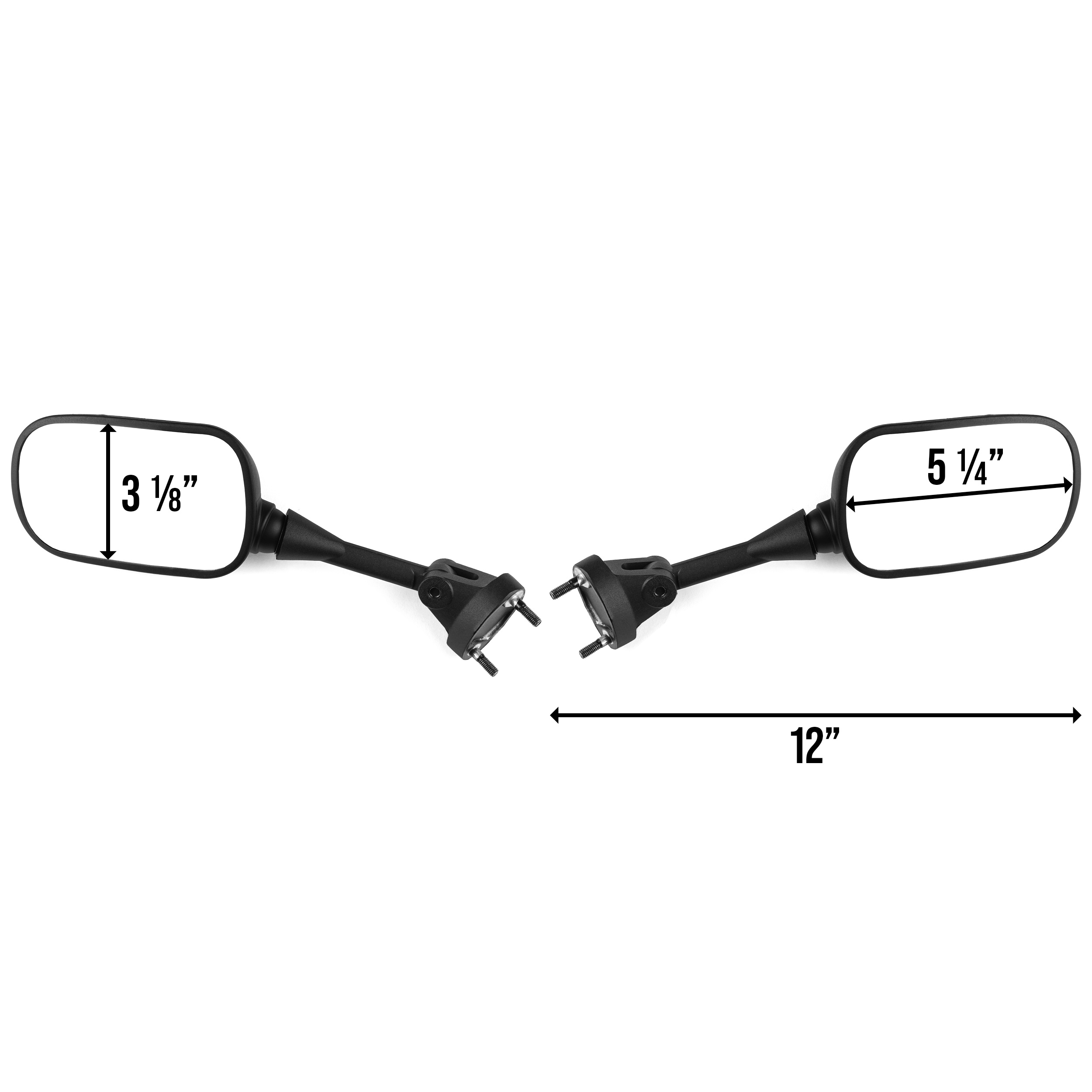 Black Rear Mirrors for 04 05 06 07 08 09 10 Kawasaki NINJA ZX 6R