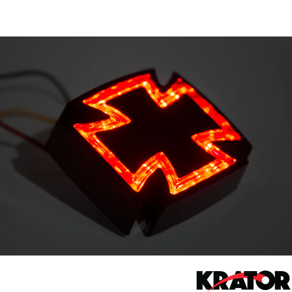 Black Templar Cross Maltese Taillight Brake Light For Honda VTX 1300 C R S RETRO