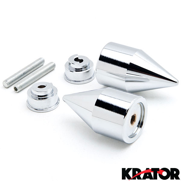 Krator WBE011-B Black Slider 1987-2013 Honda Spiked Bar Ends Weights - CBR 600 900 929 954 1000RR and More! Krator WBE011-B Black Slider 1987-2013 Honda Spiked Bar Ends Weights - CBR 600 900 929 954 1000RR and More!