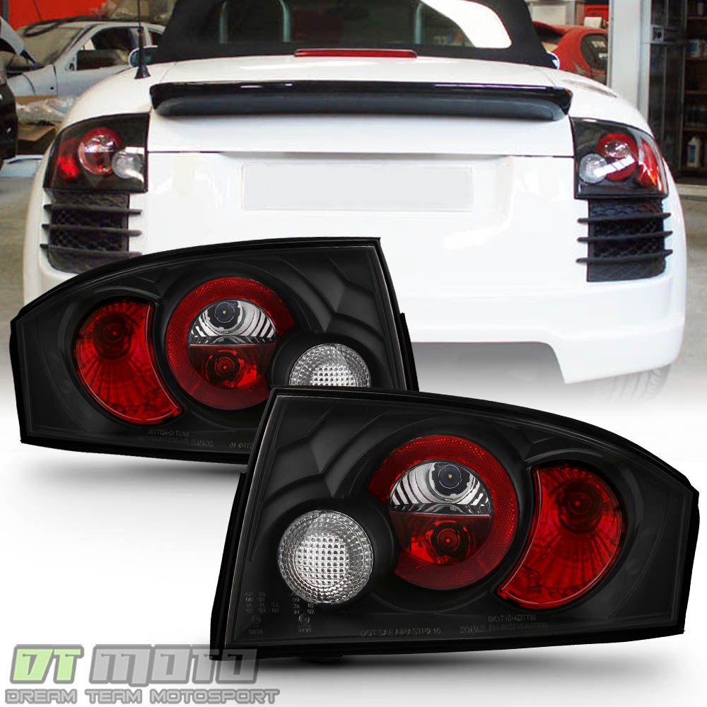 For 99-06 Audi TT Altezza Black Tail Lights Lamps Rear Brake Pair Left+Right