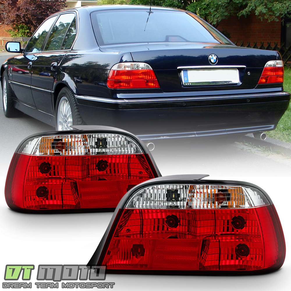 1995-2001 BMW E38 740i 740iL 750iL Red Clear Tail Lights Brake