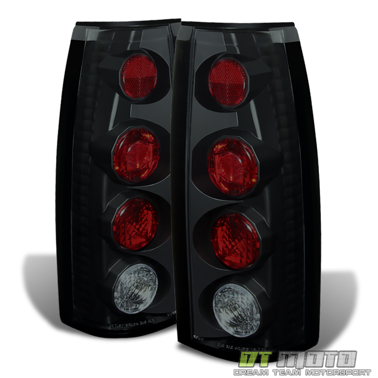 92-99 Chevy/GMC Suburban 95-98 Tahoe Black Smoke Tail Lights+LED 3rd