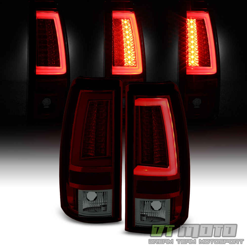 2003 2004 2005 2006 Chevy Silverado Red Smoke LED Tube Tail Lights Brake Lamps eBay