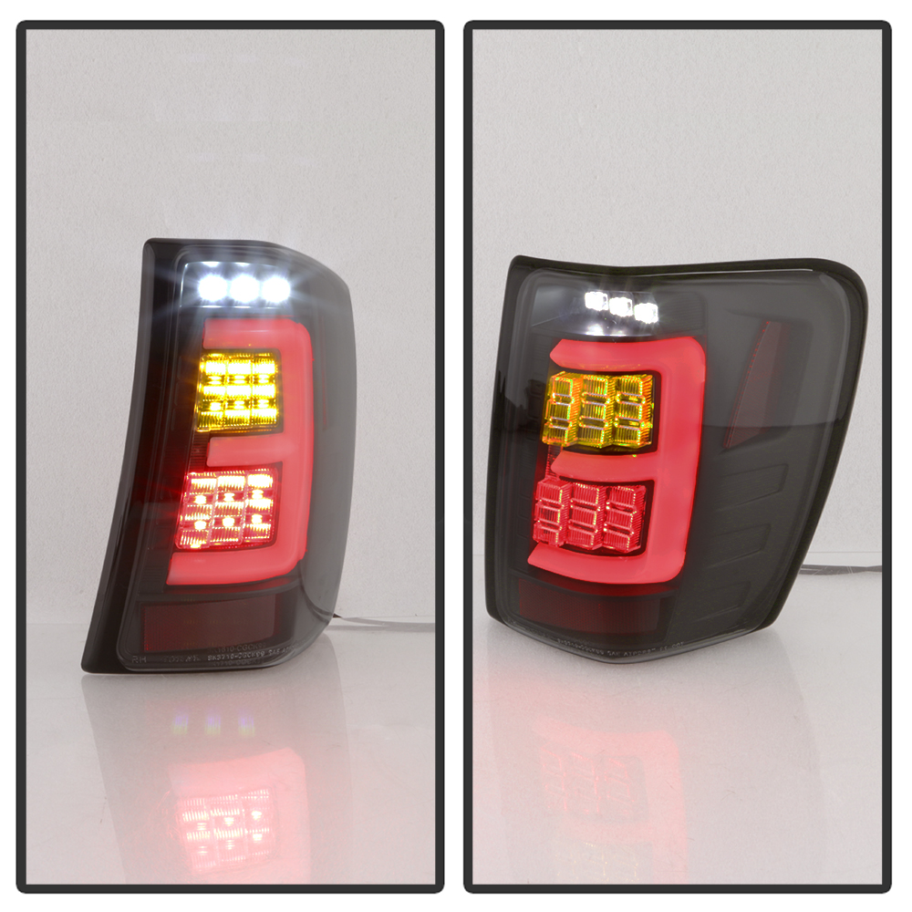 Upgrade w/Full LED] Black Smoked For 1999-2004 Jeep Grand