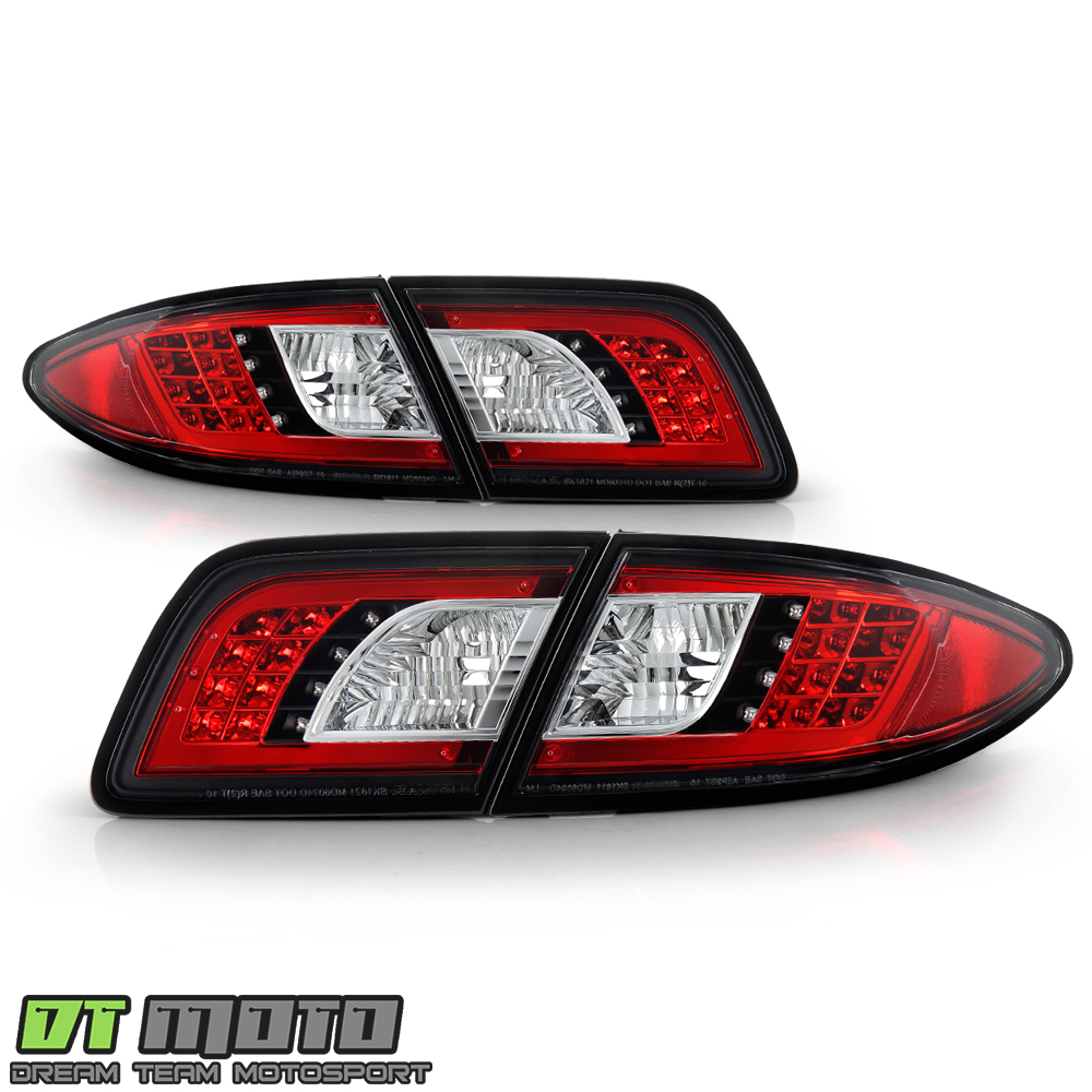 Black 20032008 Mazda 6 Mazda6 Lumileds LED Tail Lights Brake Lamps