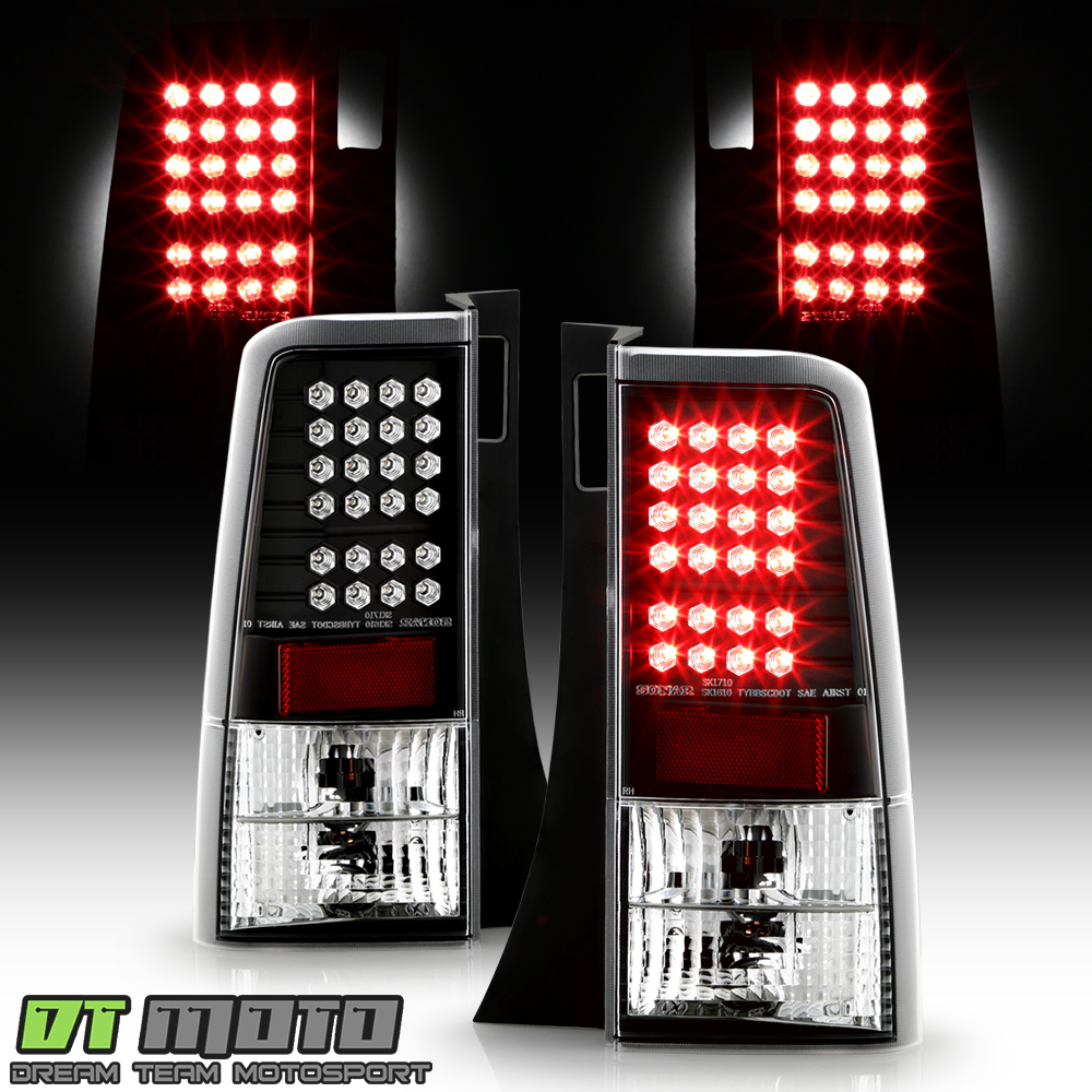 Black 2004 2005 2006 Scion XB BB LED Tail Lights Brake Lamps Left+