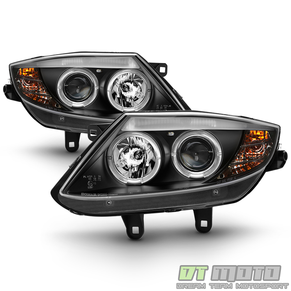 2003-2008 BMW Z4 Black LED Halo [HID Version] Projector Headlights
