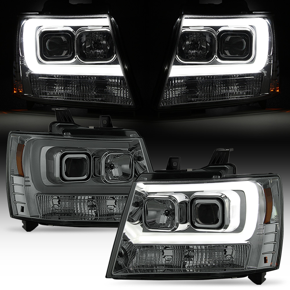 2007-2014 Chevy Suburban Tahoe Avalanche LED DRL Tube Projector