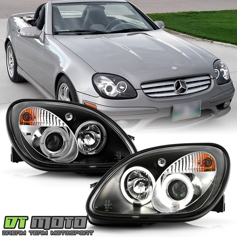 Black 1998-2004 Mercedes-Benz R170 SLK230 SLK320 LED Halo