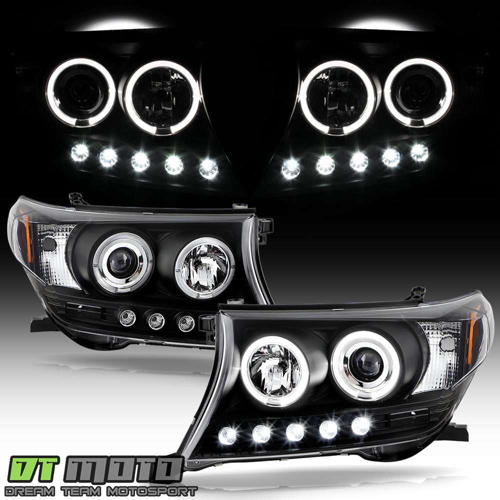 Polarlights ポーラライツ For Black 2008-2011 Toyota Land Cruiser LED Halo Projector