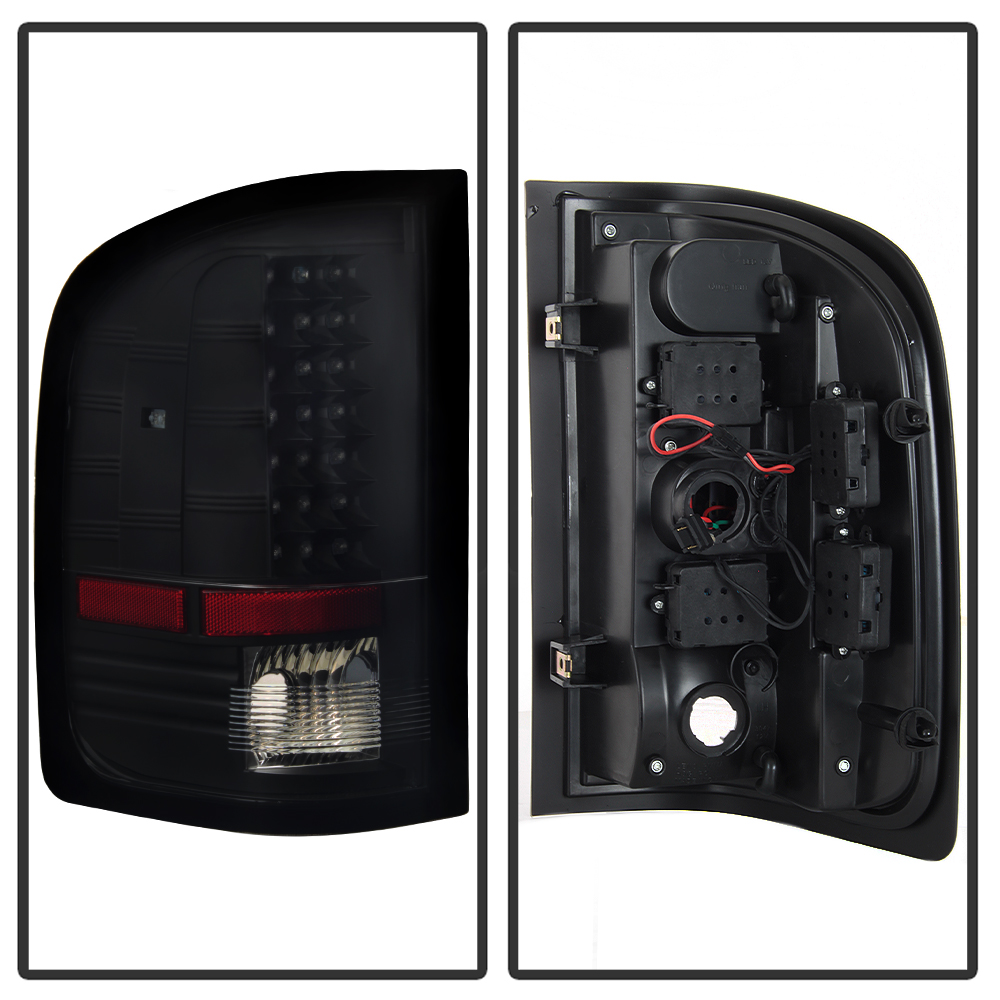 Smoke LED Tail Lights For 2007-2013 Chevy Silverado 1500/2500HD/3500HD - Black Housing 10 thumbnail image