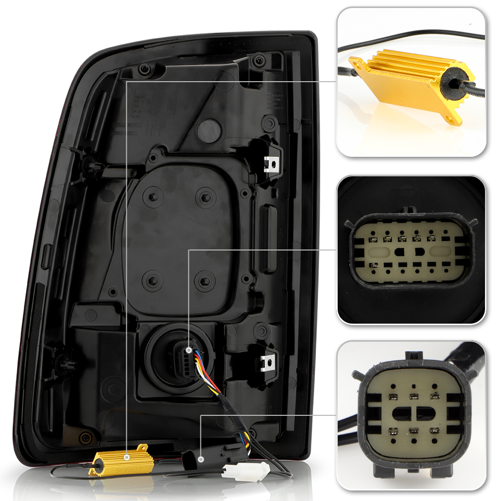 thumbnail image 2 of LED Smoke Tail Lights For 2019-2024 Ram 2500 3500 – Upgrade For Incandescent Models (Pair, Black Housing) 2 of 3