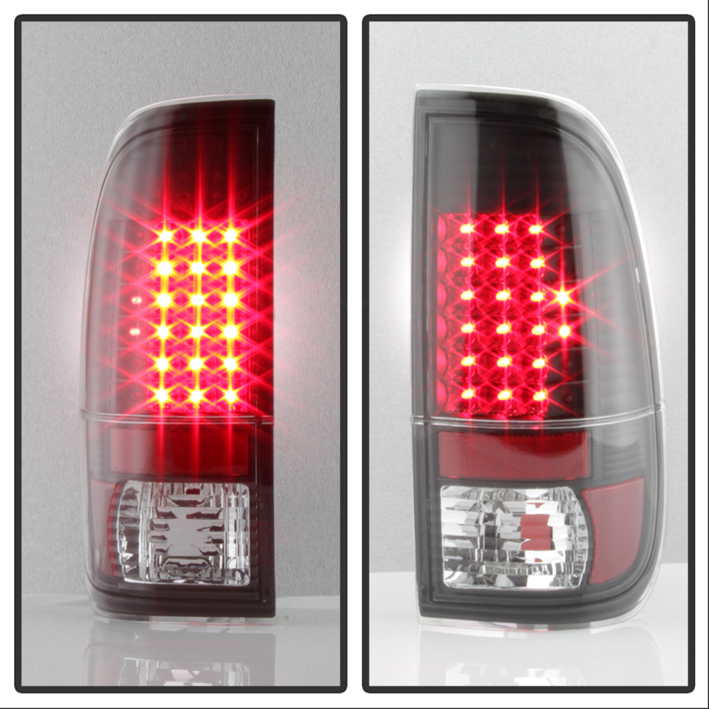 Blk 1997-2003 Ford F150 1999-2007 F250 F350 F450 Superduty LED Tail
