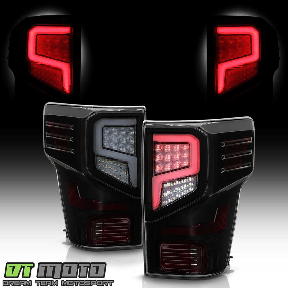 For 2016-2021 Titan XD Black Smoked LED Tube Tail Lights Brake