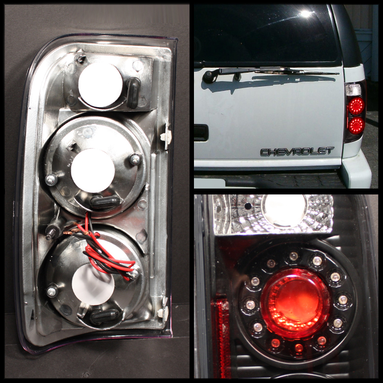 95 04 Chevy Blazer Gmc Jimmy Black Led Halo Tail Lights Ebay 95 04 Chevy Blazer Gmc Jimmy Black Led Halo Tail Lights Ebay