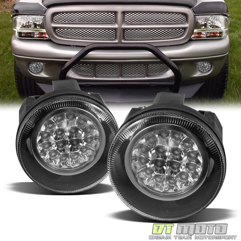Smoke Fits 2001-2004 Dodge Dakota//Durango Bumper Fog Light Driving Lamp w//Bulb
