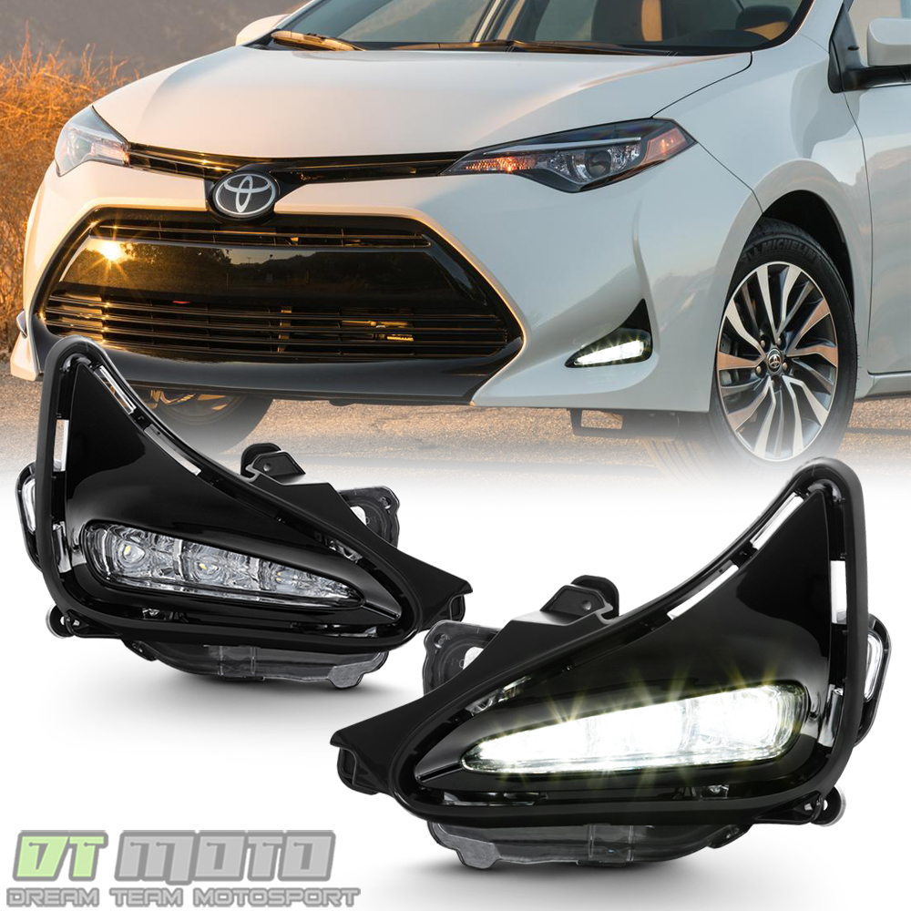 For 20172019 Toyota Corolla LED Bumper Fog Driving Lights w/Switch