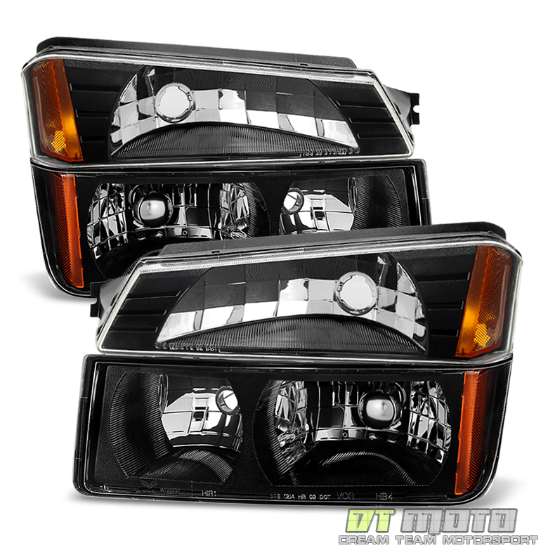 For Chevy Avalanche Body Cladding Model Black Bezel Bumper Turn Signal Light Lamps Replacement Pair