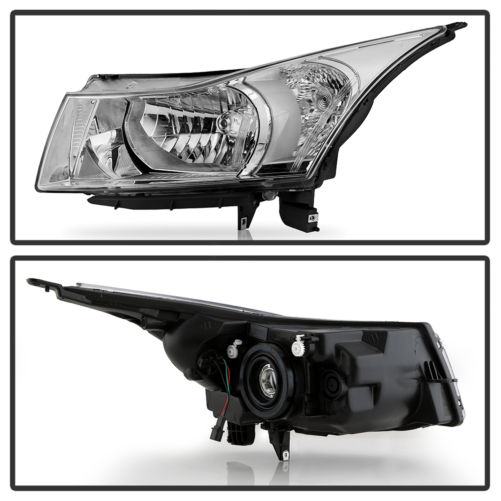 WEELMOTO Headlight Assembly Pair For Chevy Cruze 2011-2015 & 2016 Cruze Limited – Halogen, DOT/SAE