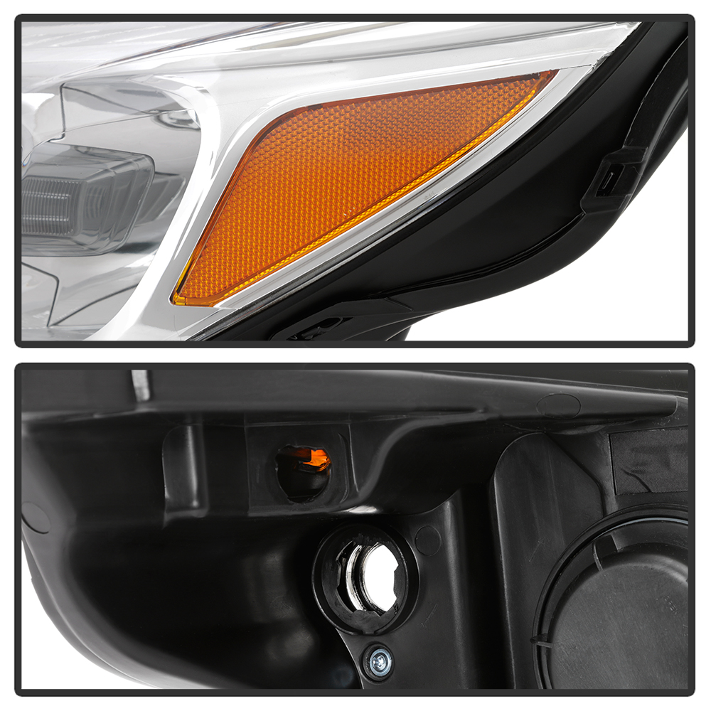 Halogen Projector Headlights For 2013-2015 Chevy Malibu (w/ Bulbs) L+R