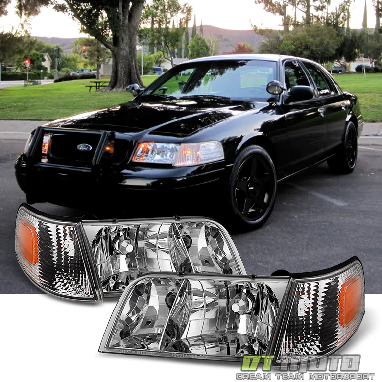 19982011 Ford Crown Victoria Headlights Headlamps+Corner Parking