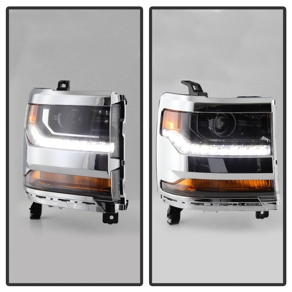 20162018 Chevy Silverado 1500 HID/Xenon LED DRL Projector Headlight