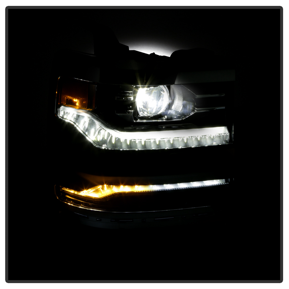 Headlight For 2016-2018 Chevy Silverado 1500 HID/Xenon Projector DRL