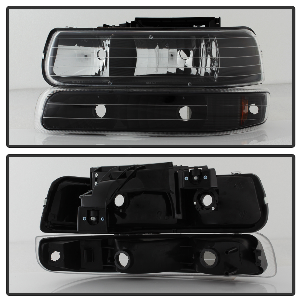 DTMOTO Full Light Kit For 1999-2002 Chevy Silverado - Headlights, Bumper Lights, LED Tail Lights