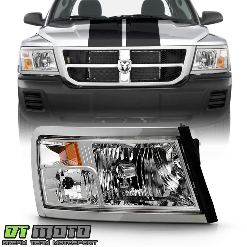 thumbnail image 2 of Evan-Fischer Headlight Pair For 2008-2011 Dodge Dakota - Black Bezel - DOT/SAE Certified 2 of 2