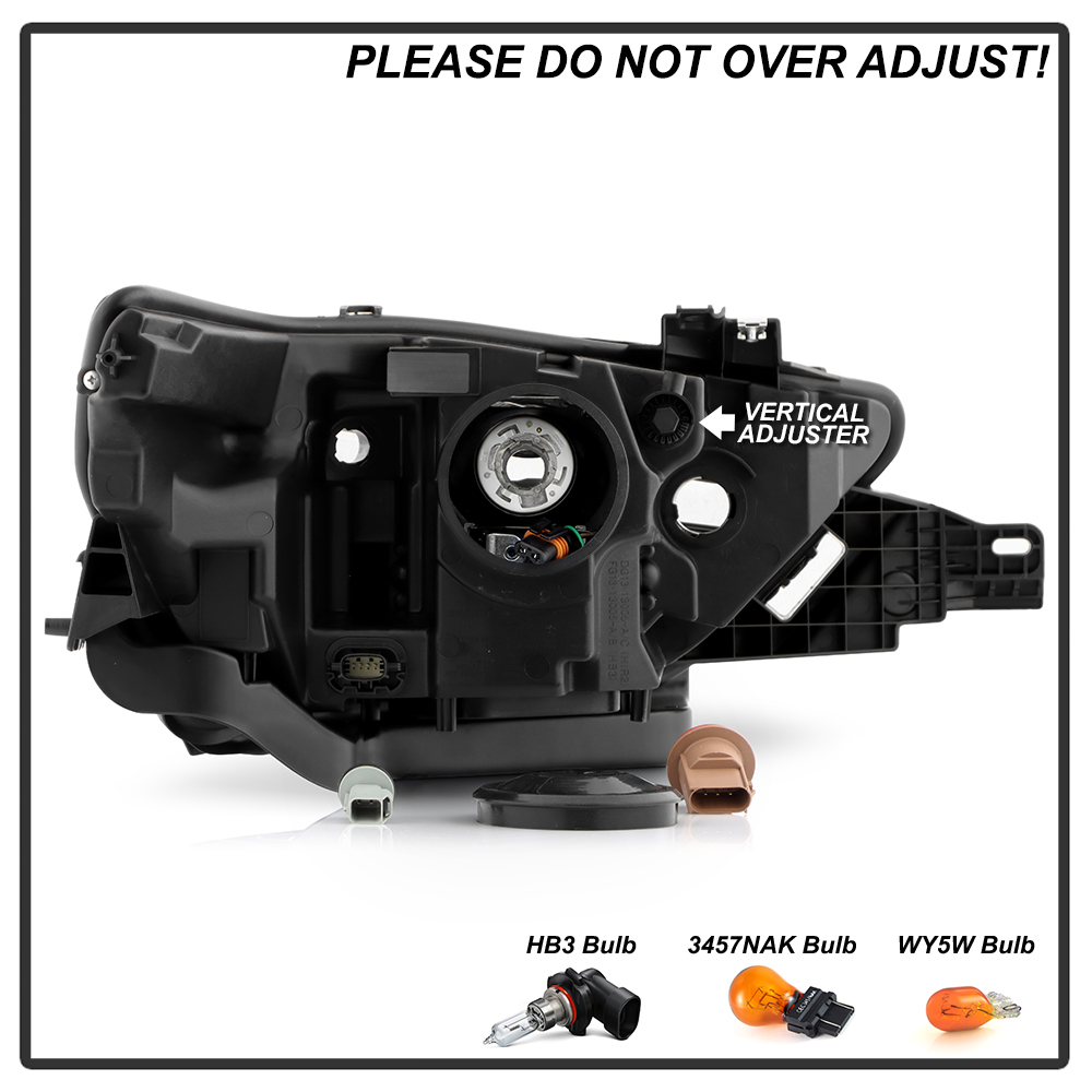 Right Side Fits 2013-2014 Ford Taurus Headlight Assembly w/Projector